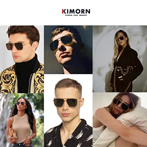 Oversized Retro Square Sunglasses Polarized Metal Frame Vintage Classic Unisex main image 7